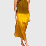 Women's Stylish Print Dress in Yellow