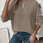 Women's Soft Knit Sweater with Side Slits, photo 2