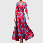 Leila Elegant Dress in Red