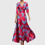 Leila Elegant Dress in Red