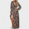 Ynah Elegant Maxi Dress in Coffee