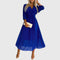 Women's Lightweight Silky Chiffon Dress in Blue