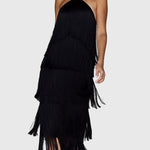 Women's Tassel Dress in Black