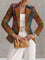 Women's Fall Plaid Blazer in Rust Multicolor