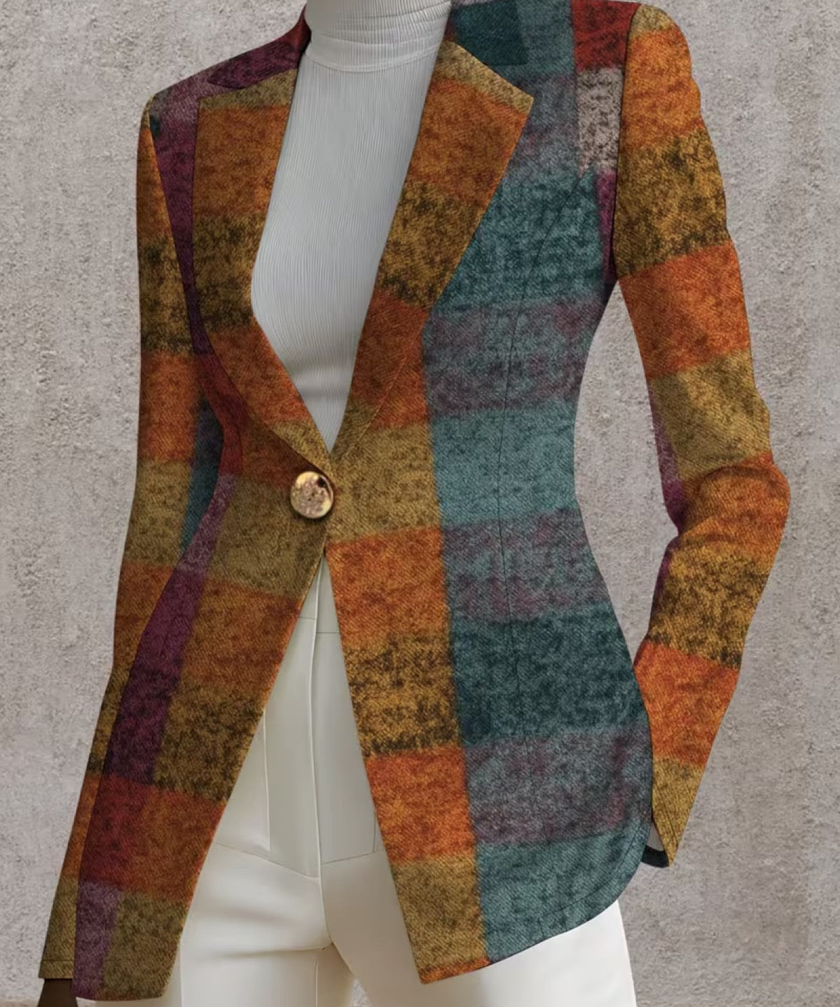 Women's Fall Plaid Blazer, photo 2