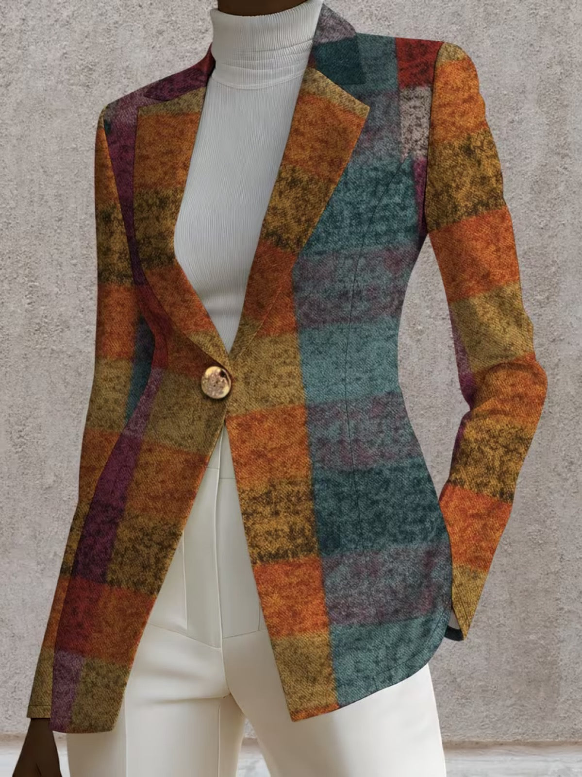Women's Fall Plaid Blazer, photo 2