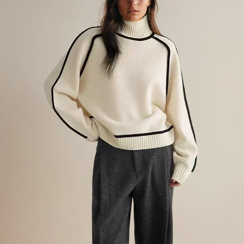 Women's Cotton-Blend Turtleneck Sweater, photo 5