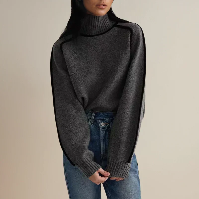 Women's Cotton-Blend Turtleneck Sweater, photo 3
