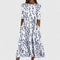 Sarah Elegant Midi Dress in Blue