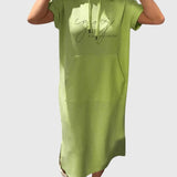 Women's Casual Hoodie Dress in Green
