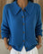 Women's Button Collar Cardigan in Blue