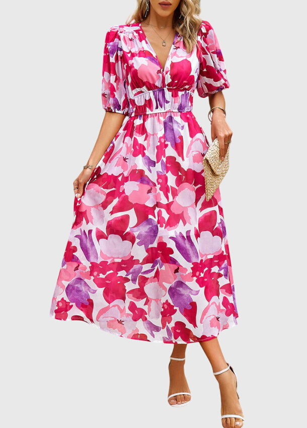 Women's Flattering Floral Midi Dress, photo 14