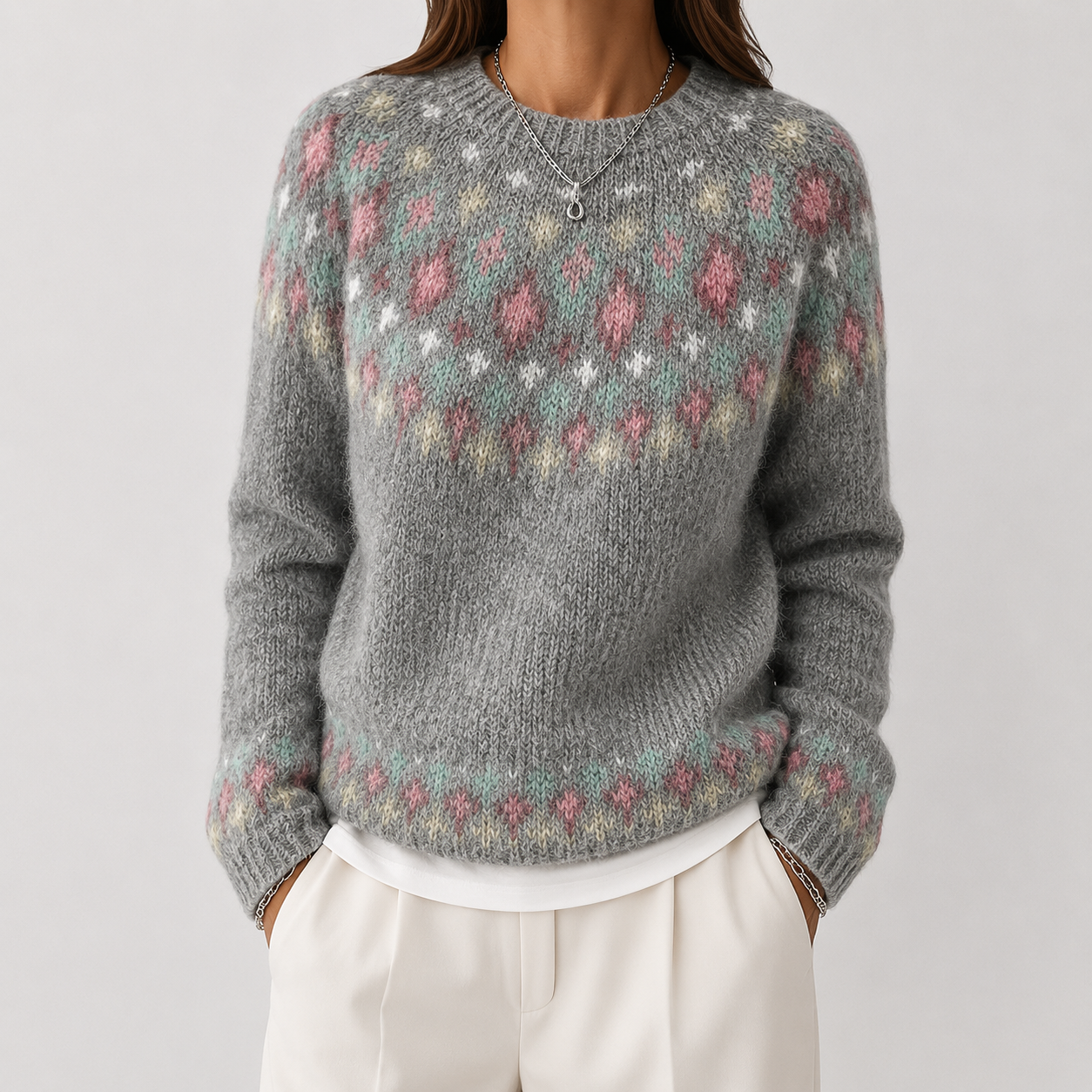 Women's Patterned Knit Sweater