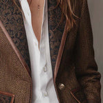 Gisèle | Chevron Print Panel Blazer