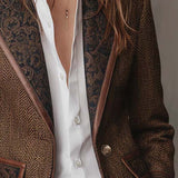 Gisèle | Chevron Print Panel Blazer