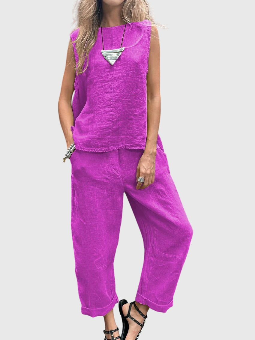 Sabrina Elegant Two-Piece Set in Purple