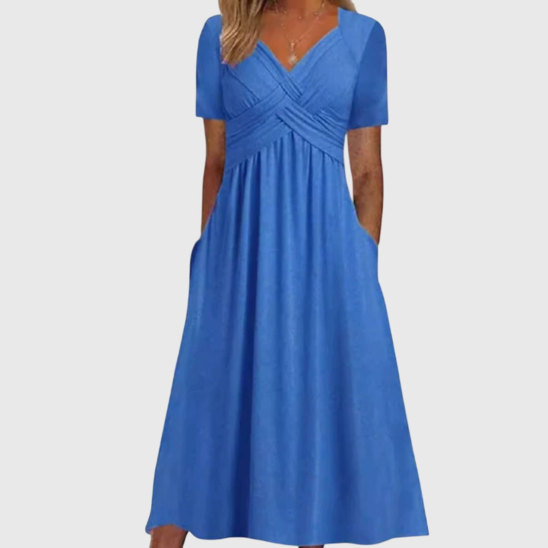 Women's Flattering Dress in Blue