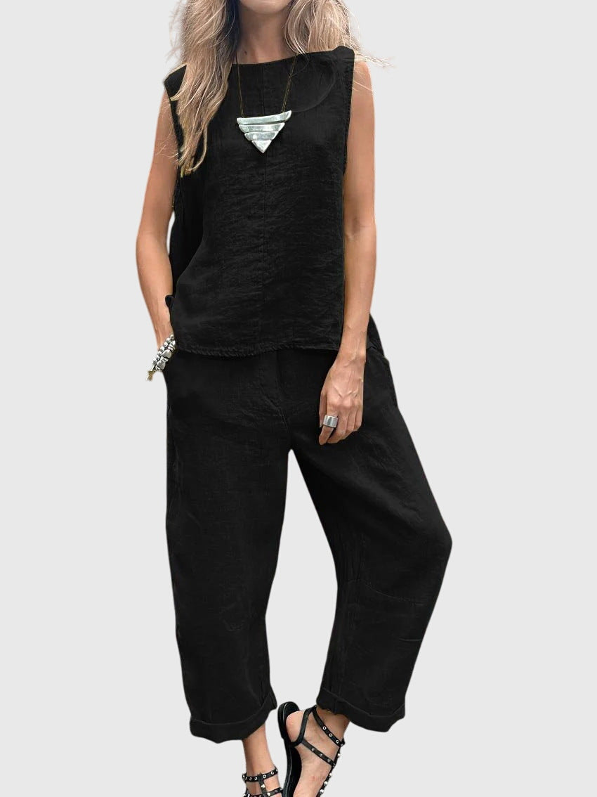 Sabrina Elegant Two-Piece Set in Black