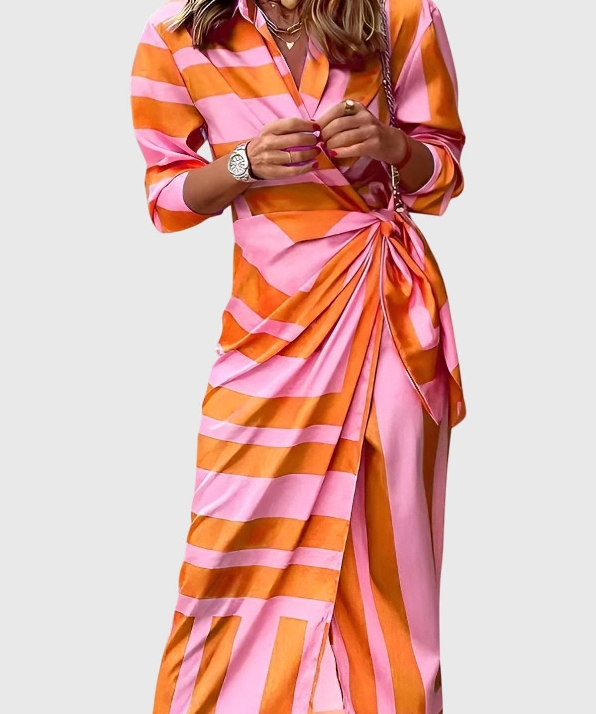 Women's Elegant Wrap Dress with Print, photo 2