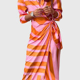 Women's Elegant Wrap Dress with Print, photo 2