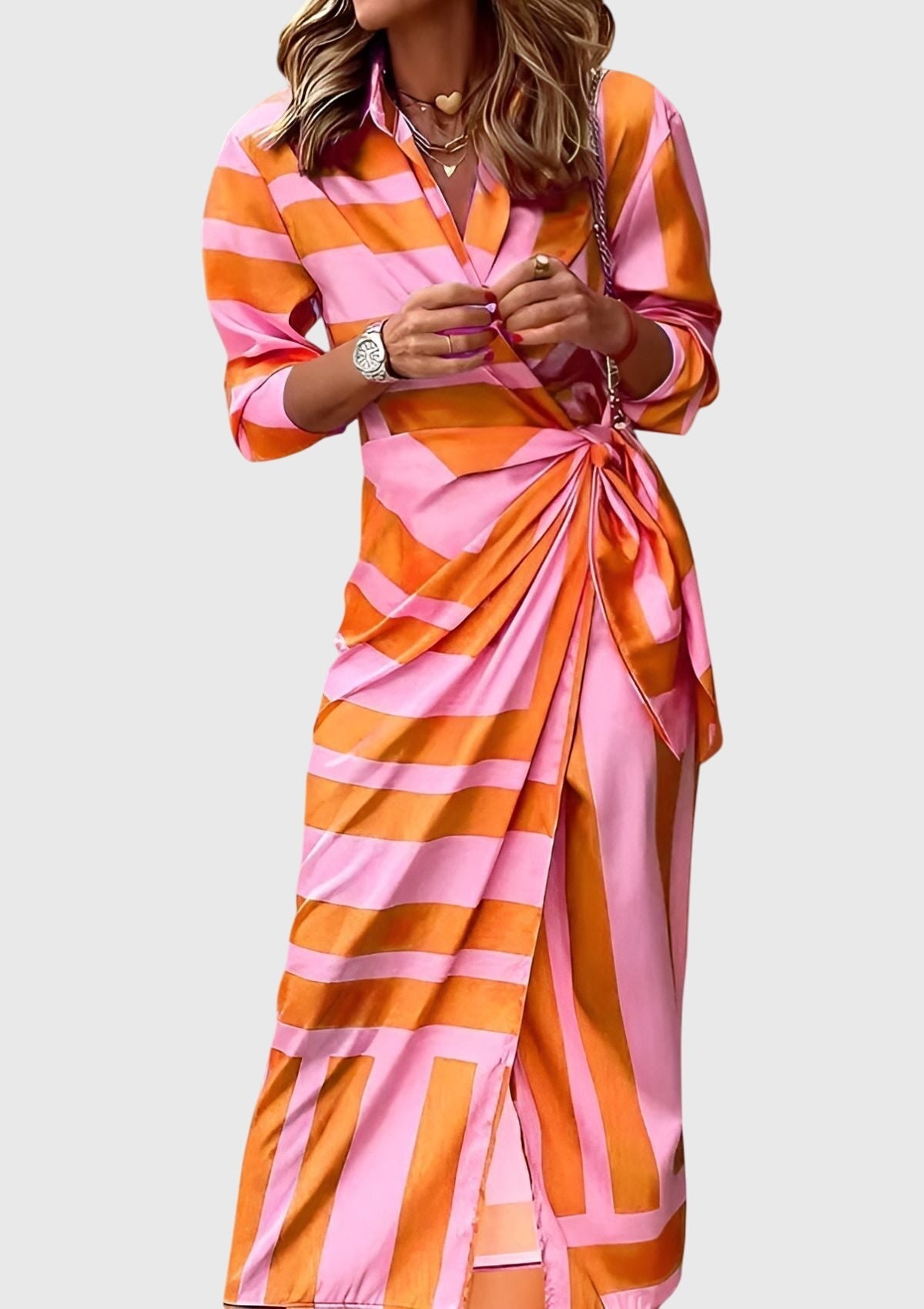 Women's Elegant Wrap Dress with Print, photo 2