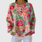 Women's Cozy Floral Sweater in Flowers