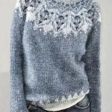 Women's Nordic-Pattern Cable-Knit Sweater, photo 7