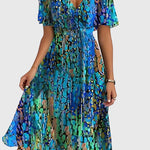 Women's Summer Dress With Belly Cover in Blue