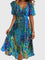 Women's Summer Dress With Belly Cover in Blue