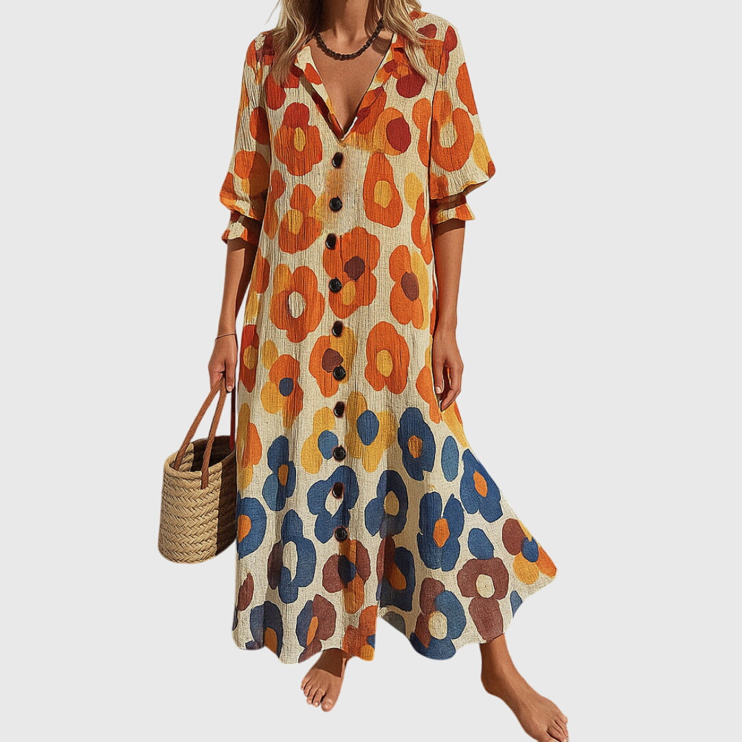 Women's Elegant Slimming Dress in Yellow