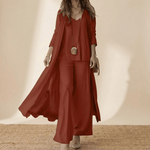Women's Elegant 3-Piece Set in Burgundy