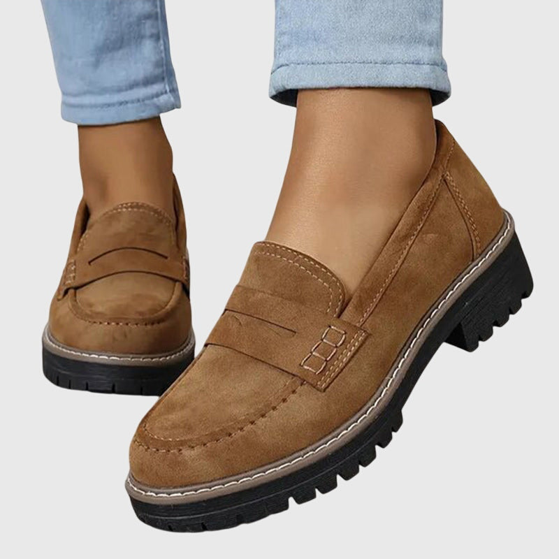 Women's Timeless Suede Loafers in Brown