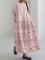Women's Delicate Lace Midi Dress in Pink