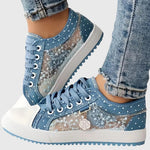 Elena Comfort Sneakers in Light Blue