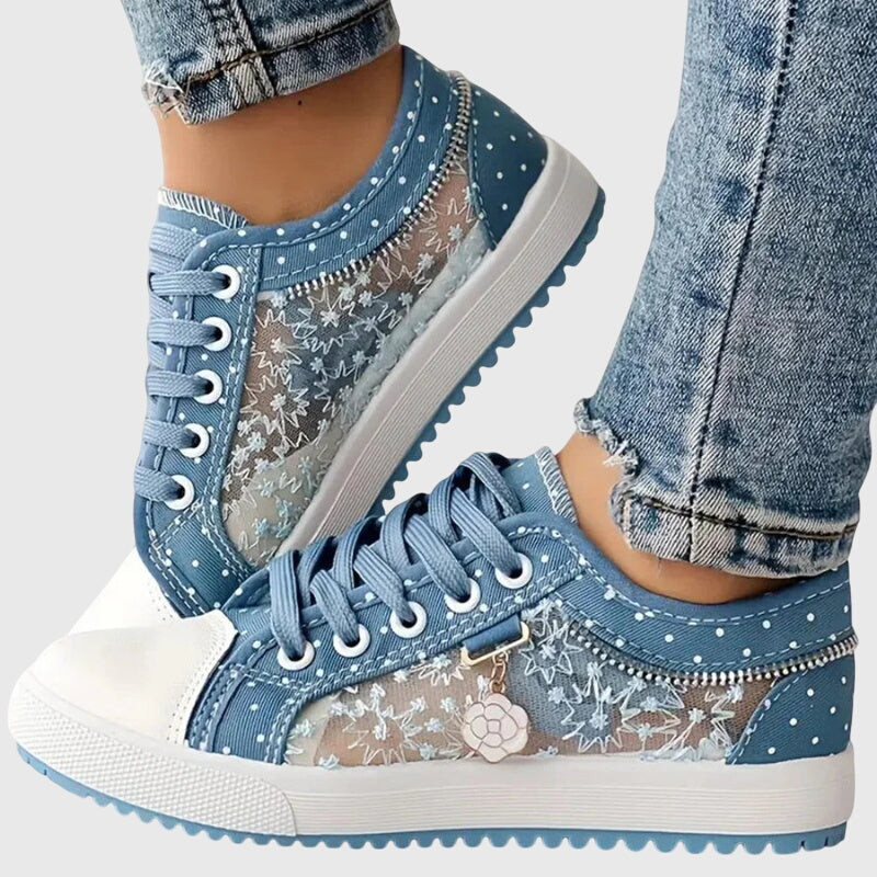 Elena Comfort Sneakers in Light Blue