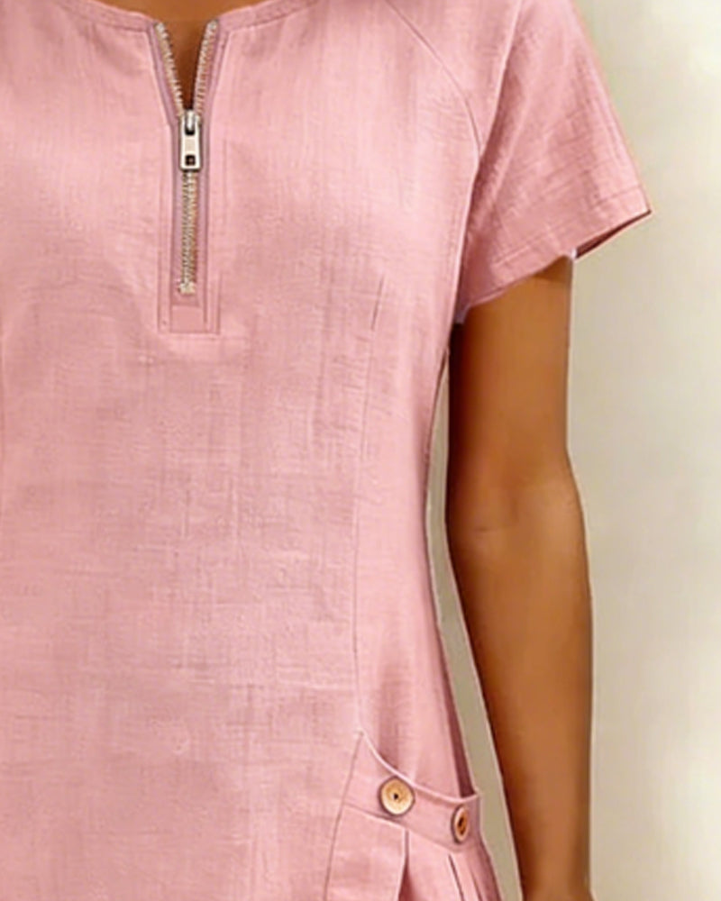 Women's Cotton Dress with Zipper Pocket, photo 25