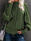 Women's Casual Long-Sleeve Tunic Sweater in Military Green