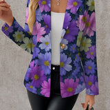 Women's Purple Floral Blazer, photo 4
