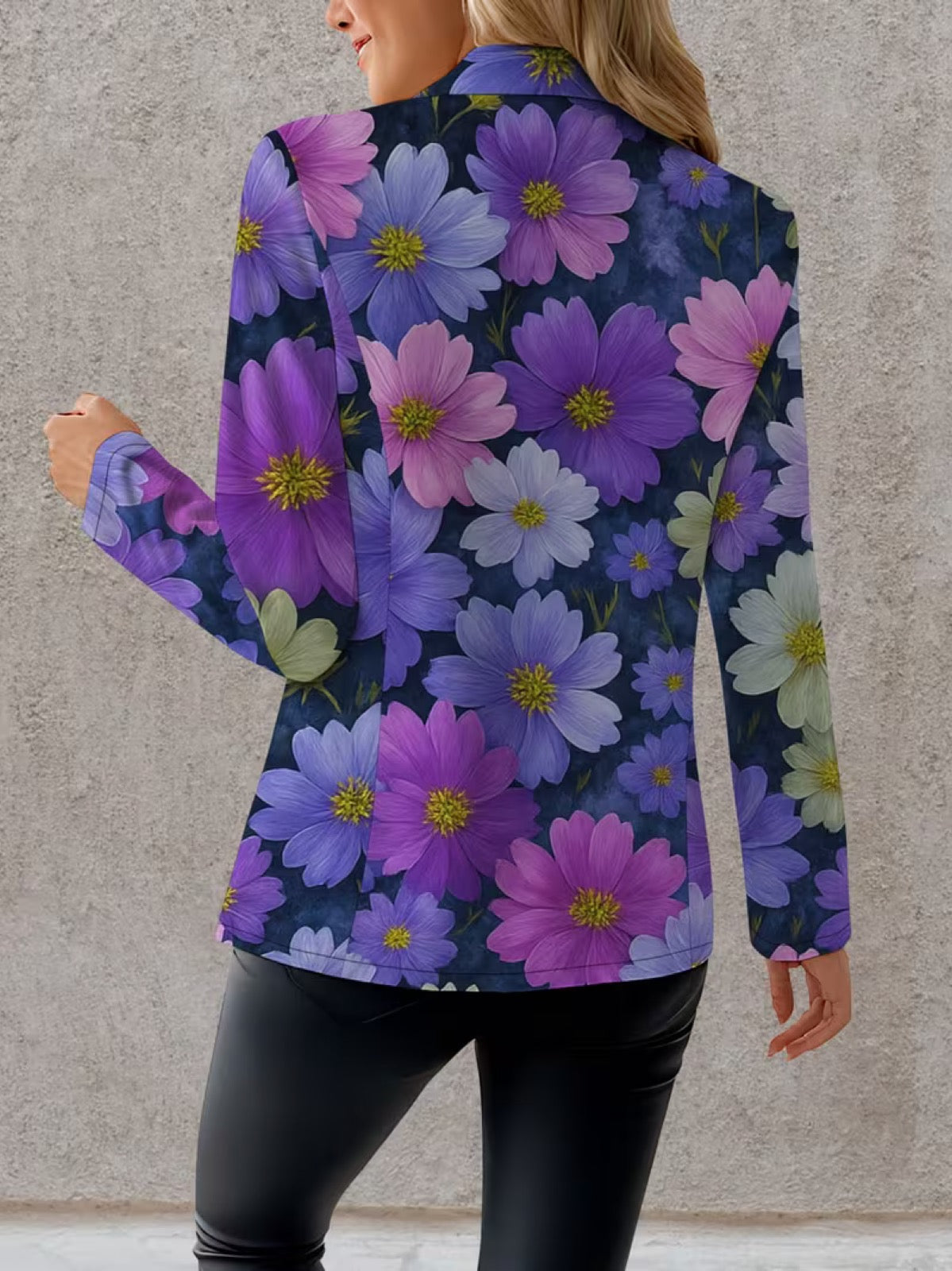 Women's Purple Floral Blazer, photo 5
