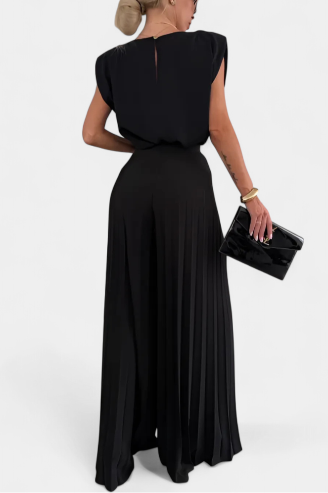 Backless Top & Pleated Wide-Leg Pants Set, photo 8