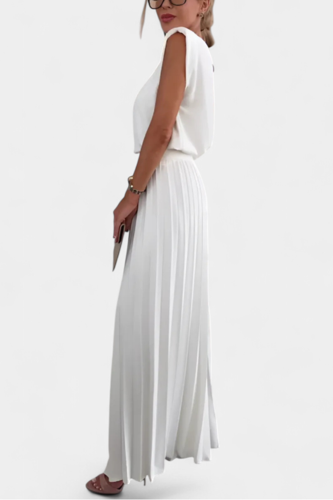Backless Top & Pleated Wide-Leg Pants Set, photo 6