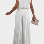 Backless Top & Pleated Wide-Leg Pants Set, photo 5