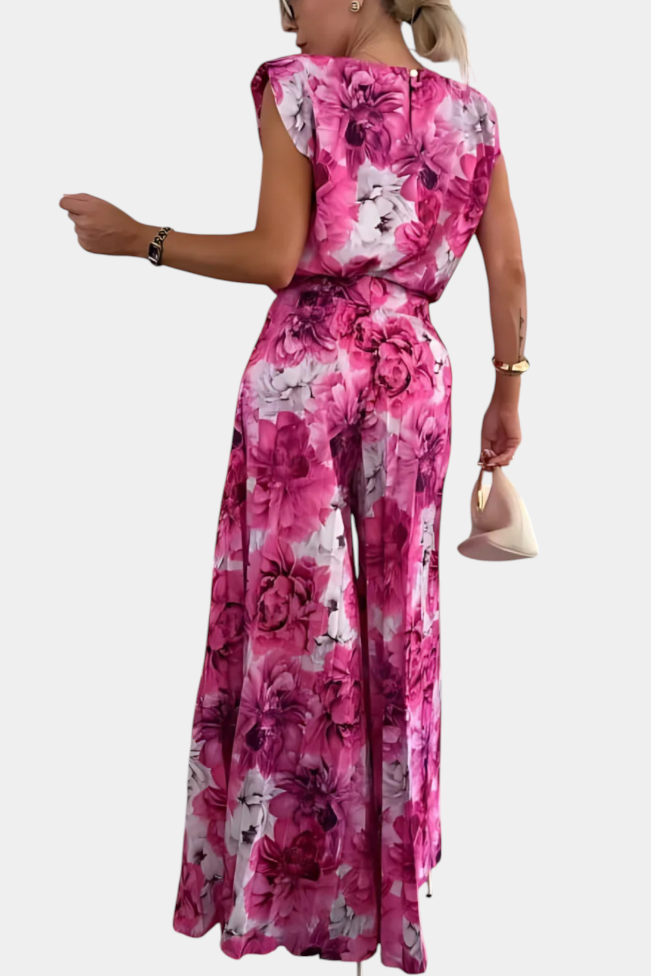 Backless Top & Pleated Wide-Leg Pants Set, photo 2