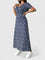 Yulivette Sophisticated Maxi Dress in Navy Blue