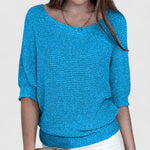 Women's Effortless Knit Sweater in Sky Blue