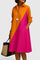 Auryzzella Elegant Midi Dress in Orange Pink