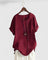 Women's Comfortable Short Sleeve Blouse in Dark Red