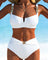 Women's Elegant Bikini With Metal Belt in White