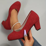 Tazie Comfort Heels in Red