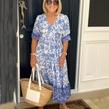 Women's Graceful V-Neck Floral Maxi Dress, photo 5